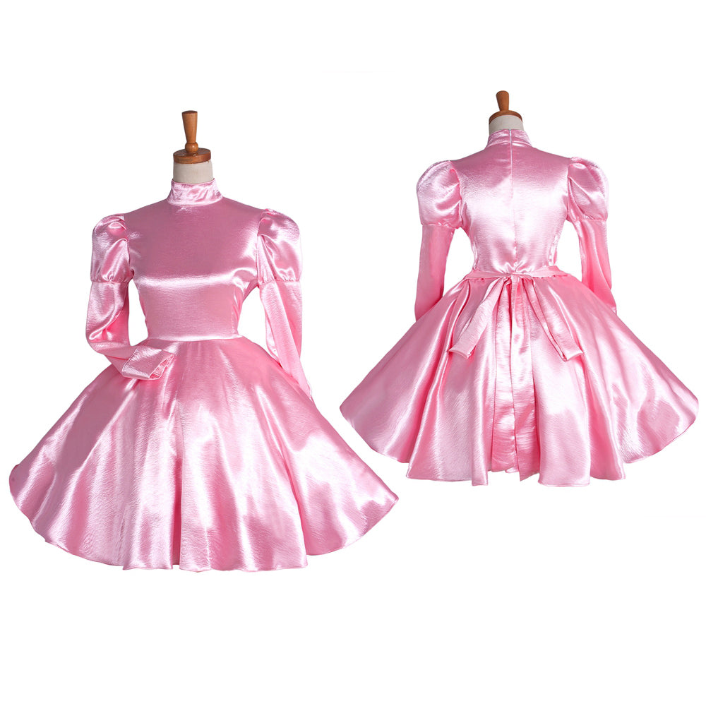 rosa Satin-Kleid G1122