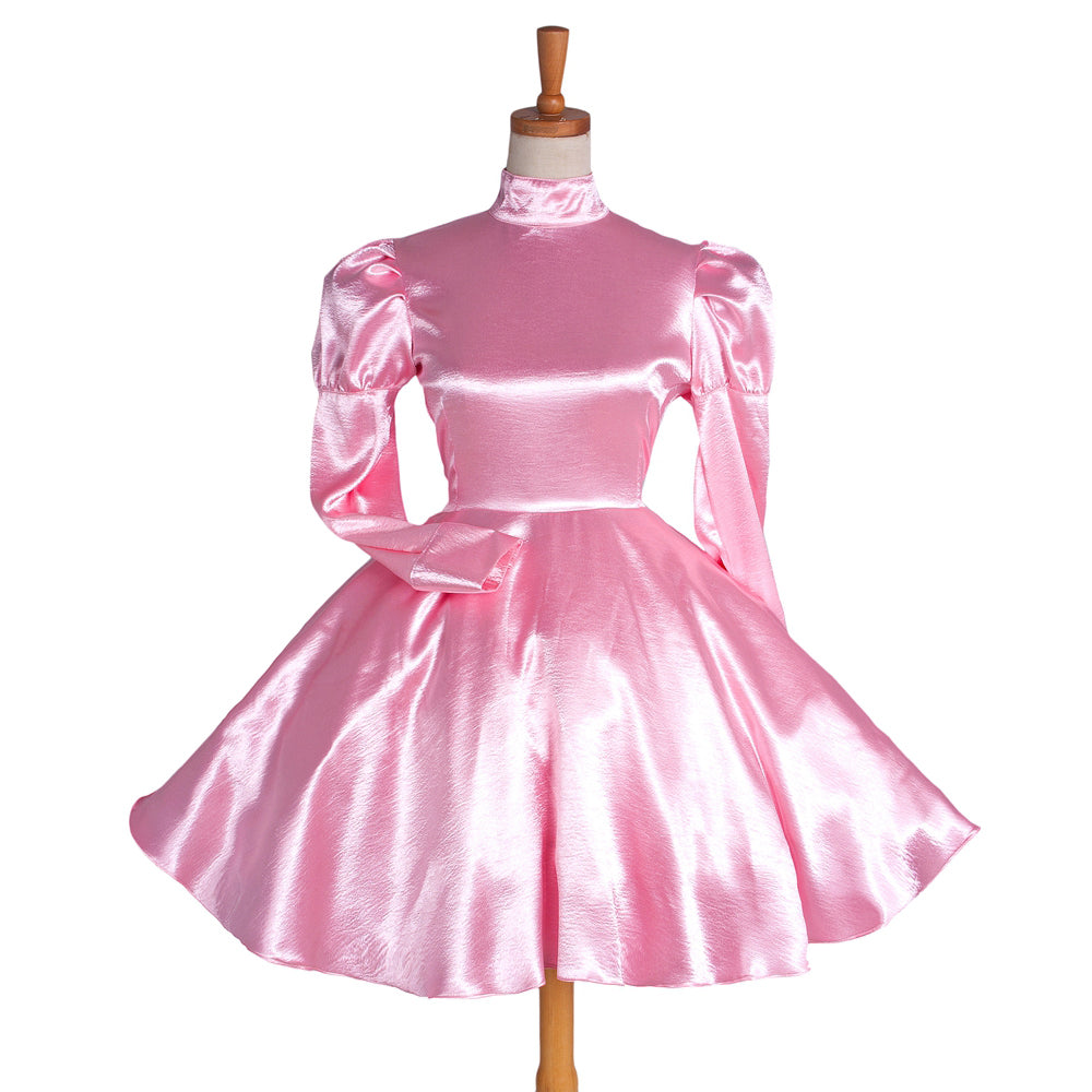 rosa Satin-Kleid G1122