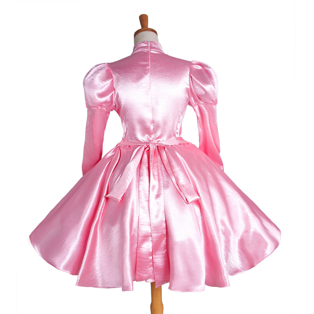 rosa Satin-Kleid G1122