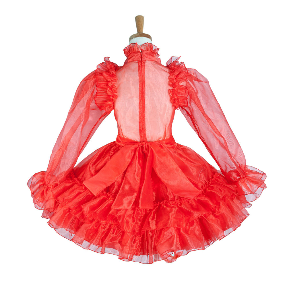 rotes Organza-Kleid G1213