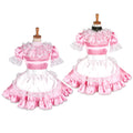 pinkes Satinkleid G1216