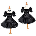 black satin dress G1228