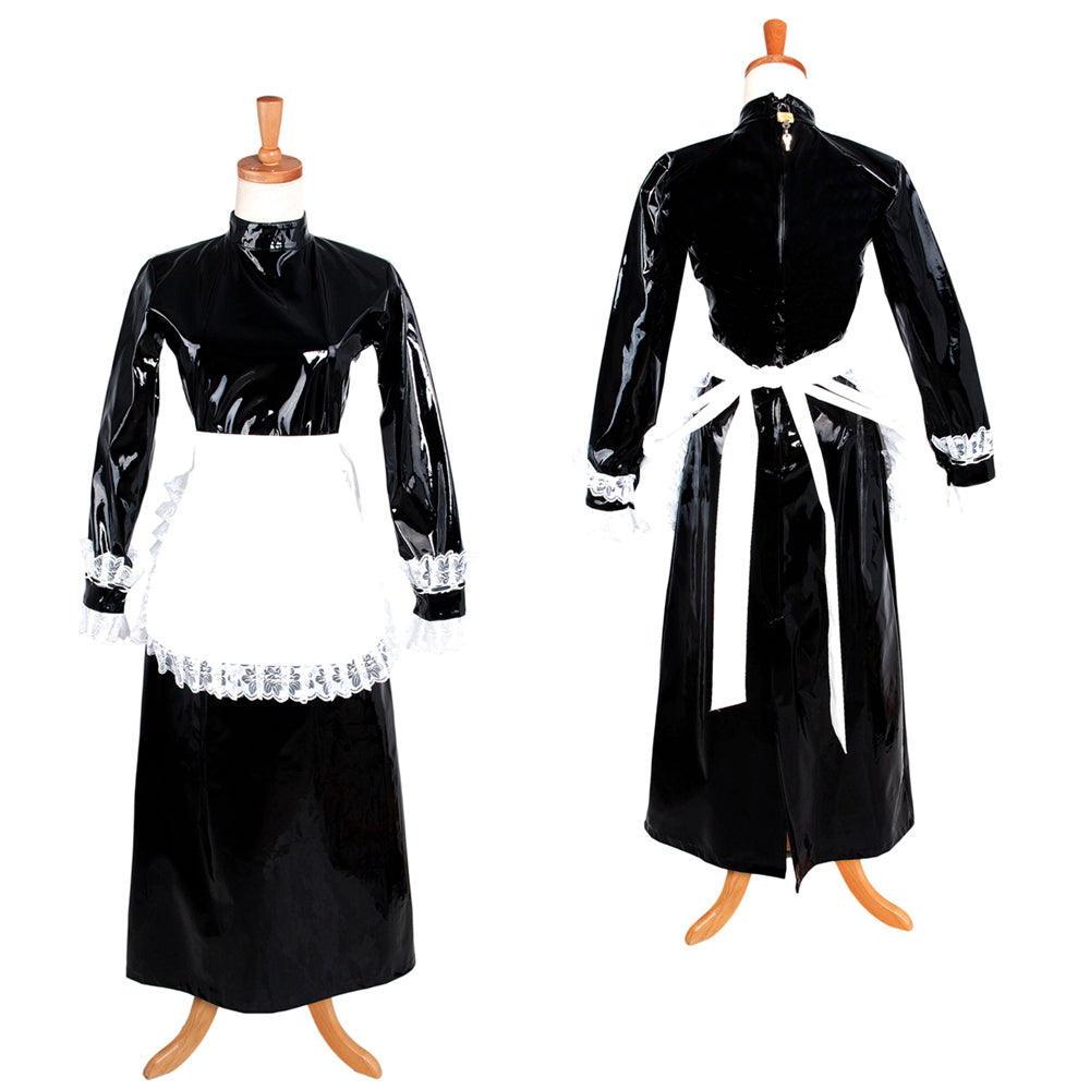 black thin pvc dress G1229
