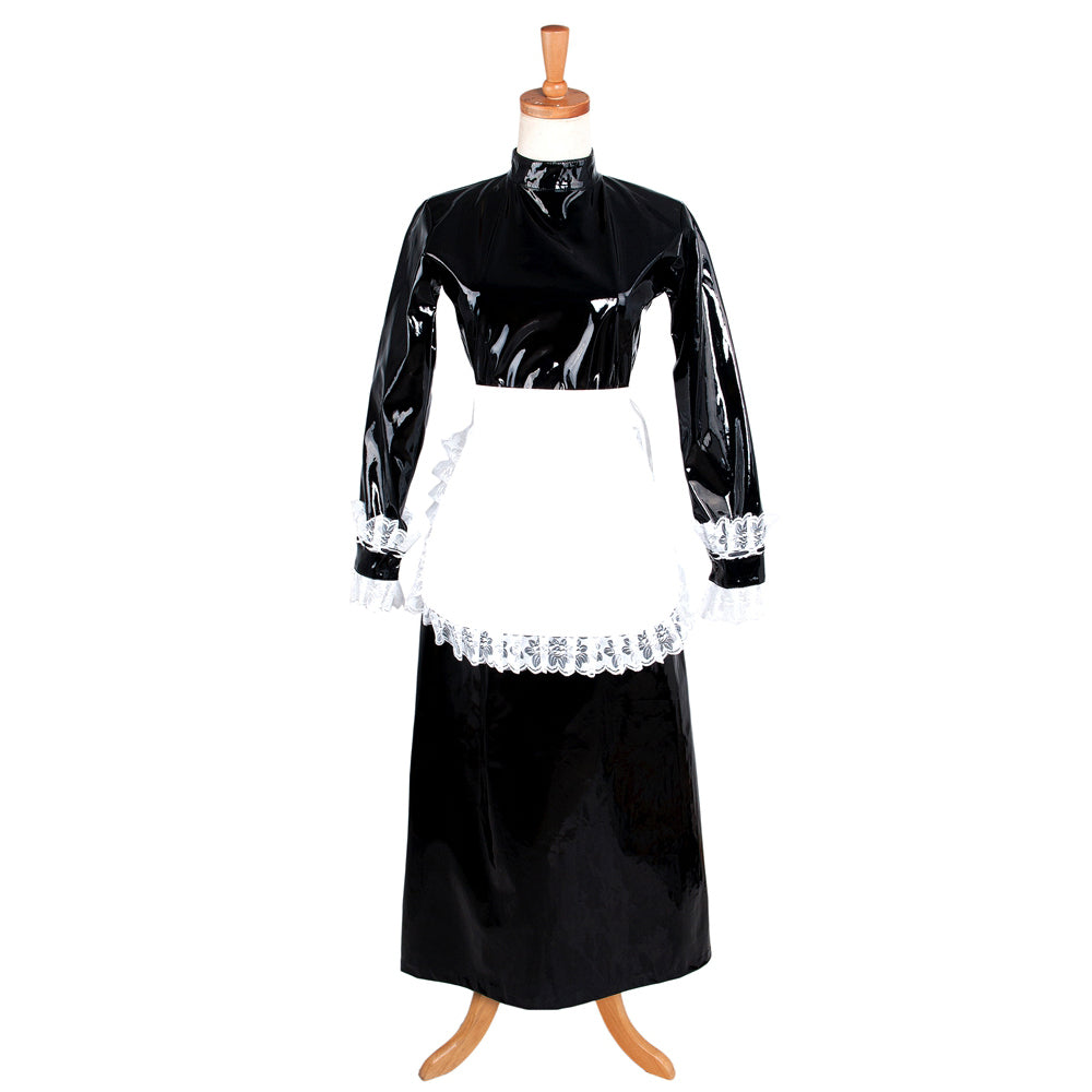 black thin pvc dress G1229