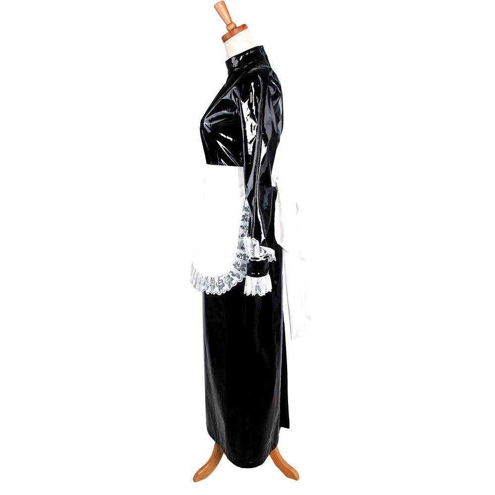 black thin pvc dress G1229