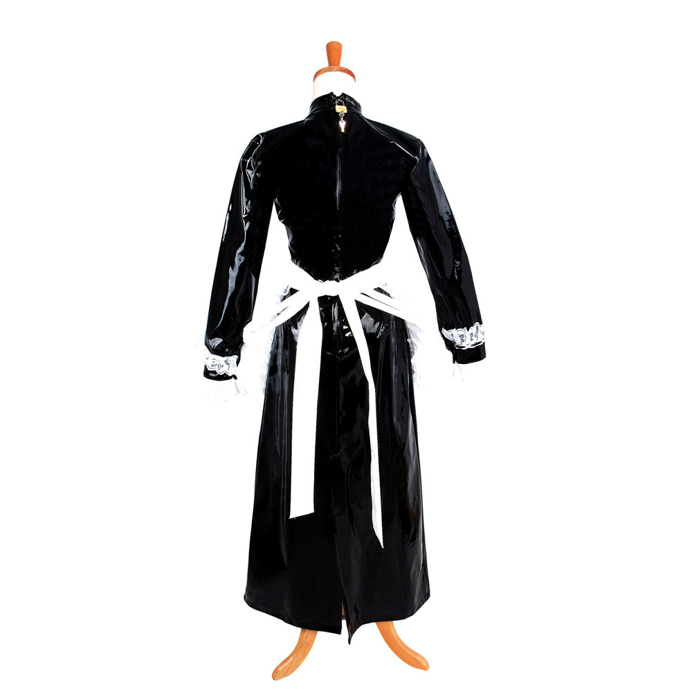 black thin pvc dress G1229