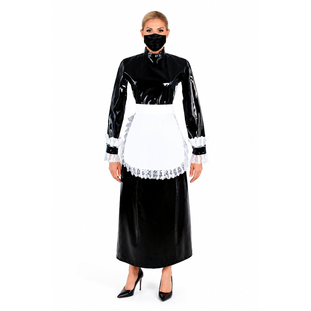 black thin pvc dress G1229