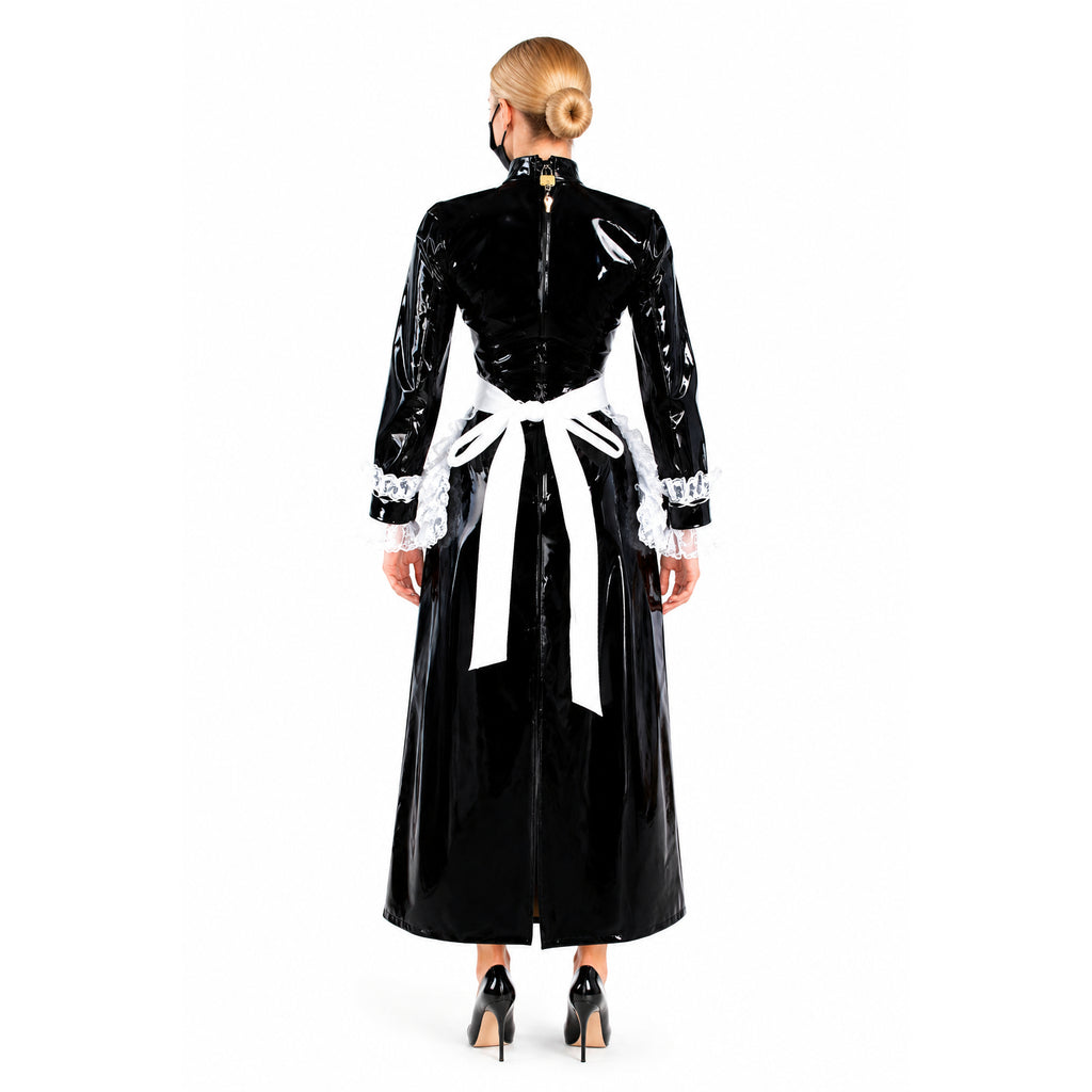 black thin pvc dress G1229
