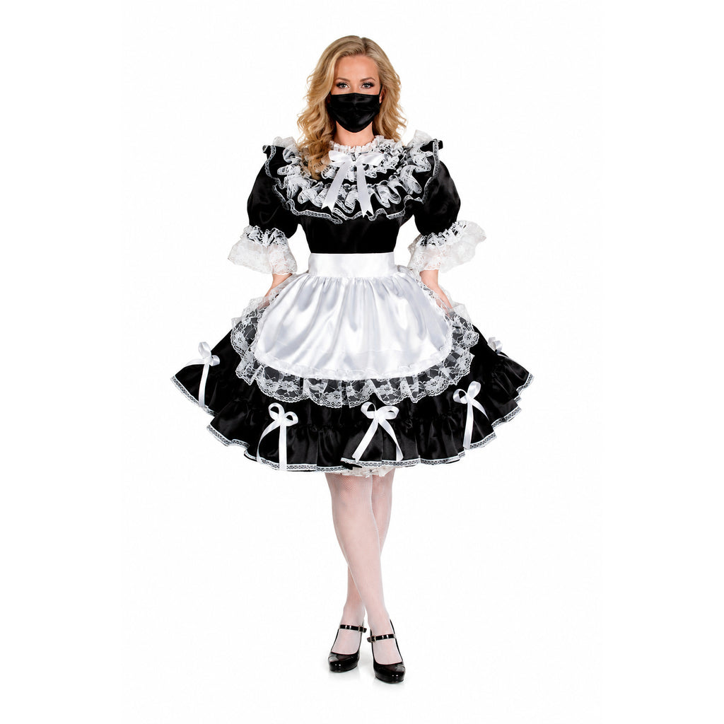 black satin dress G1230