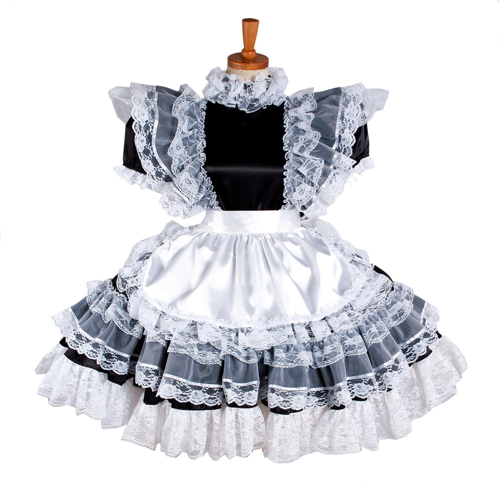 black satin dress G1232
