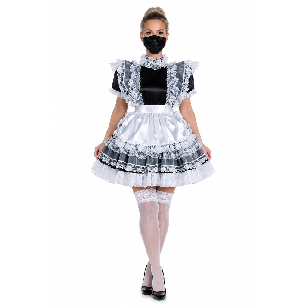black satin dress G1232