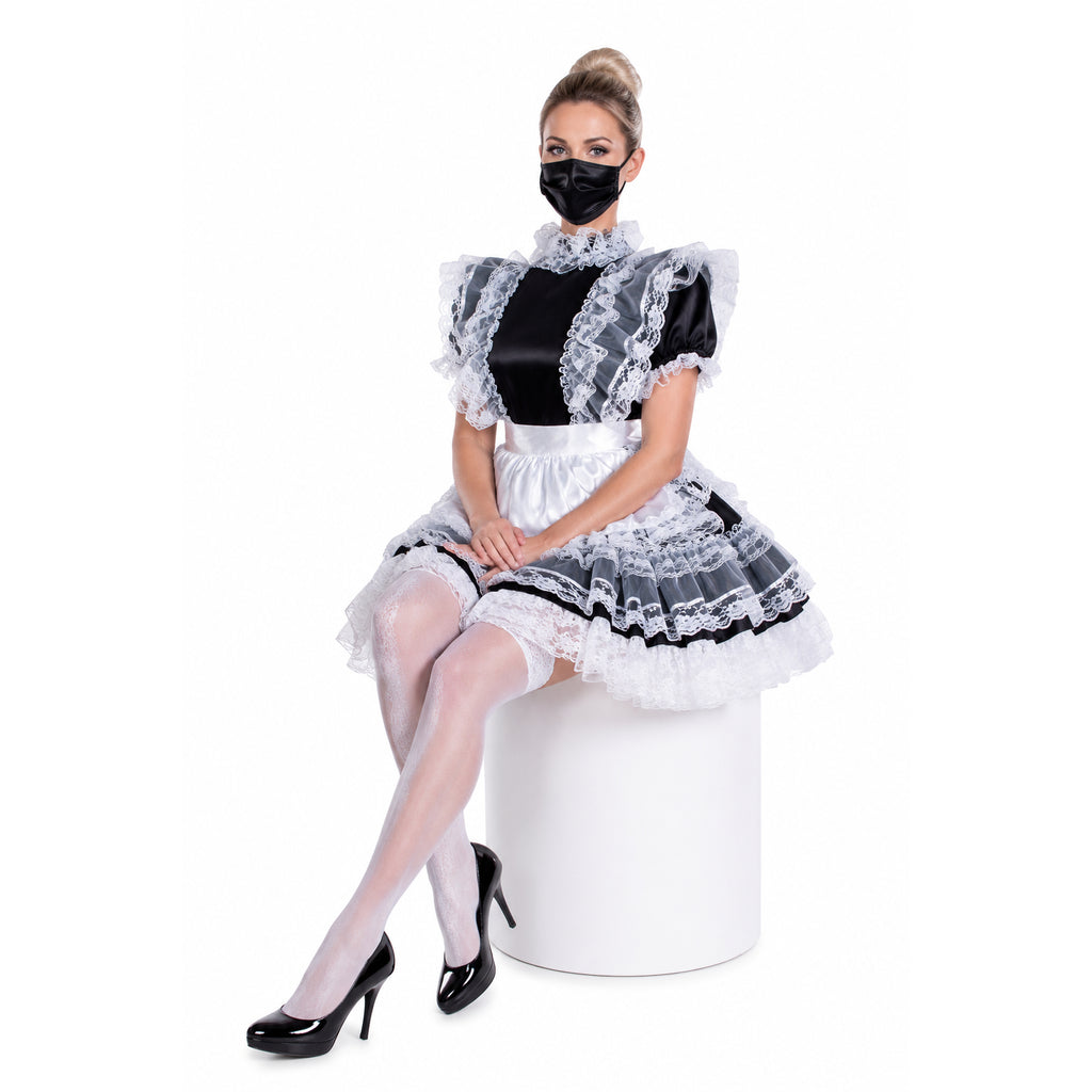 black satin dress G1232
