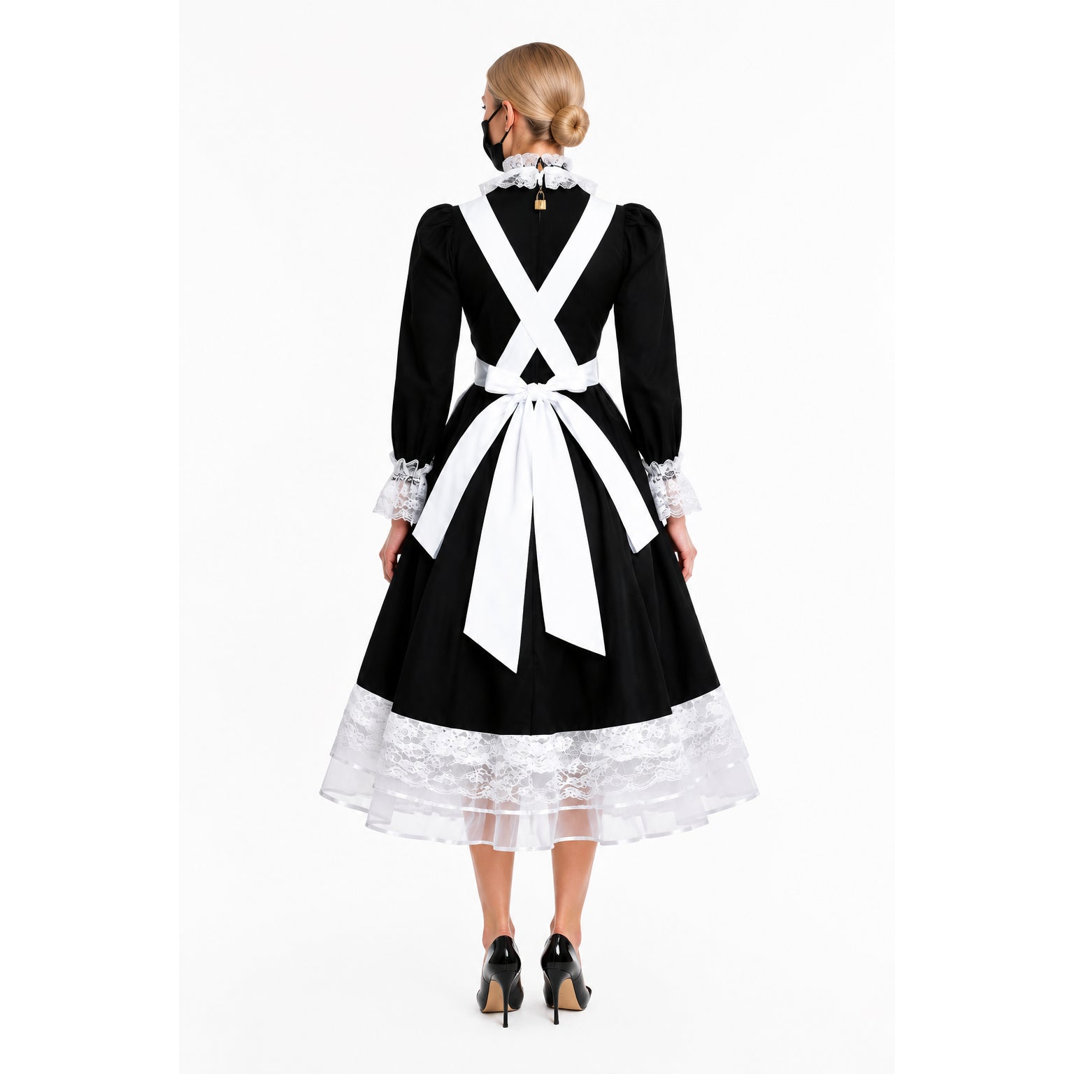 black cotton dress G1233