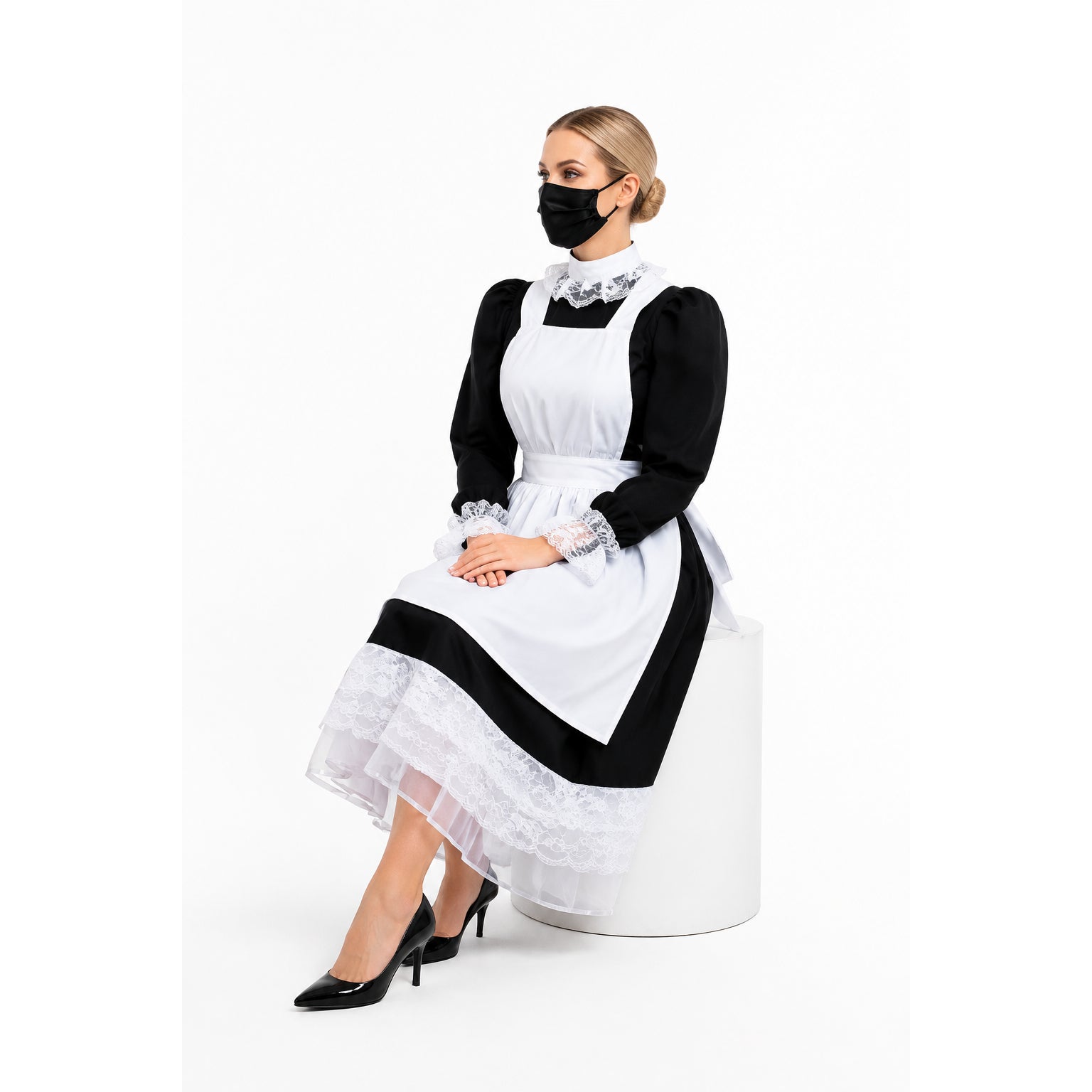 black cotton dress G1233