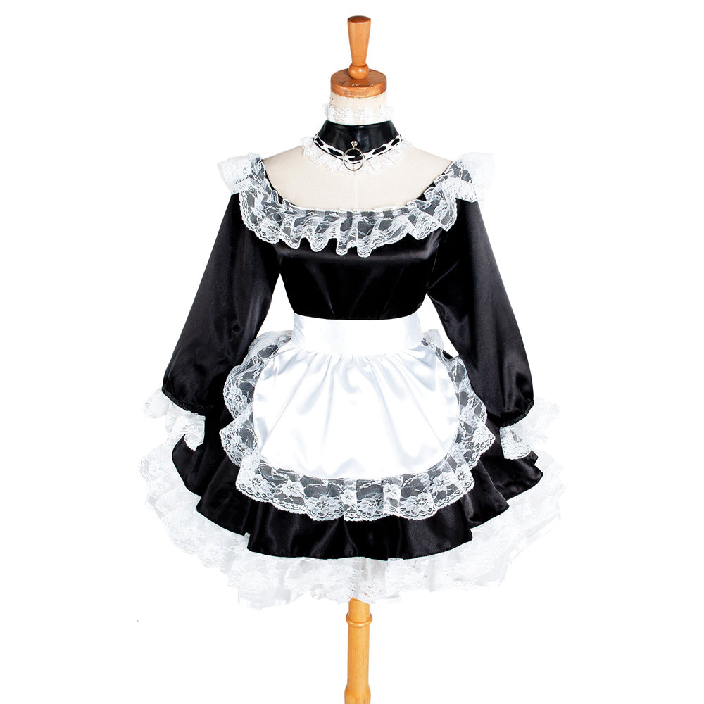 black satin dress G1234
