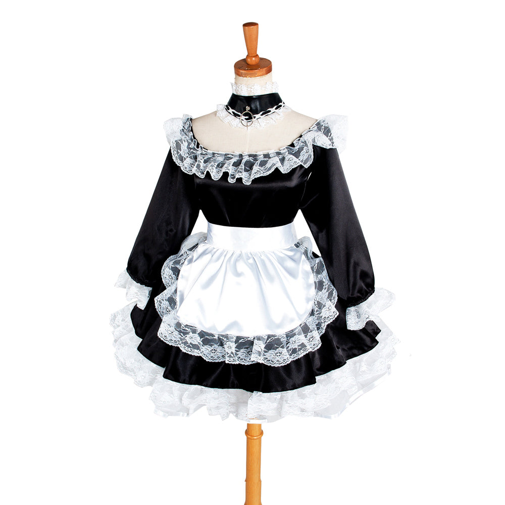 black satin dress G1234