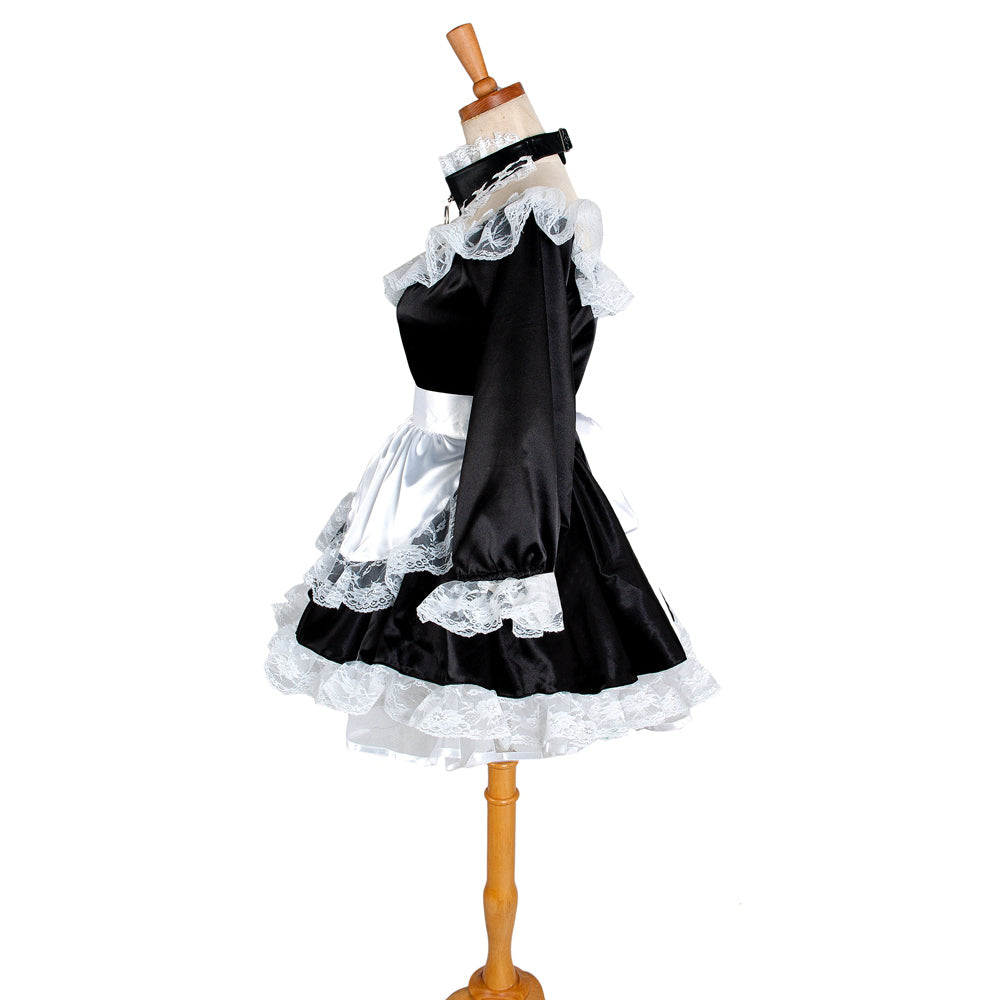 black satin dress G1234