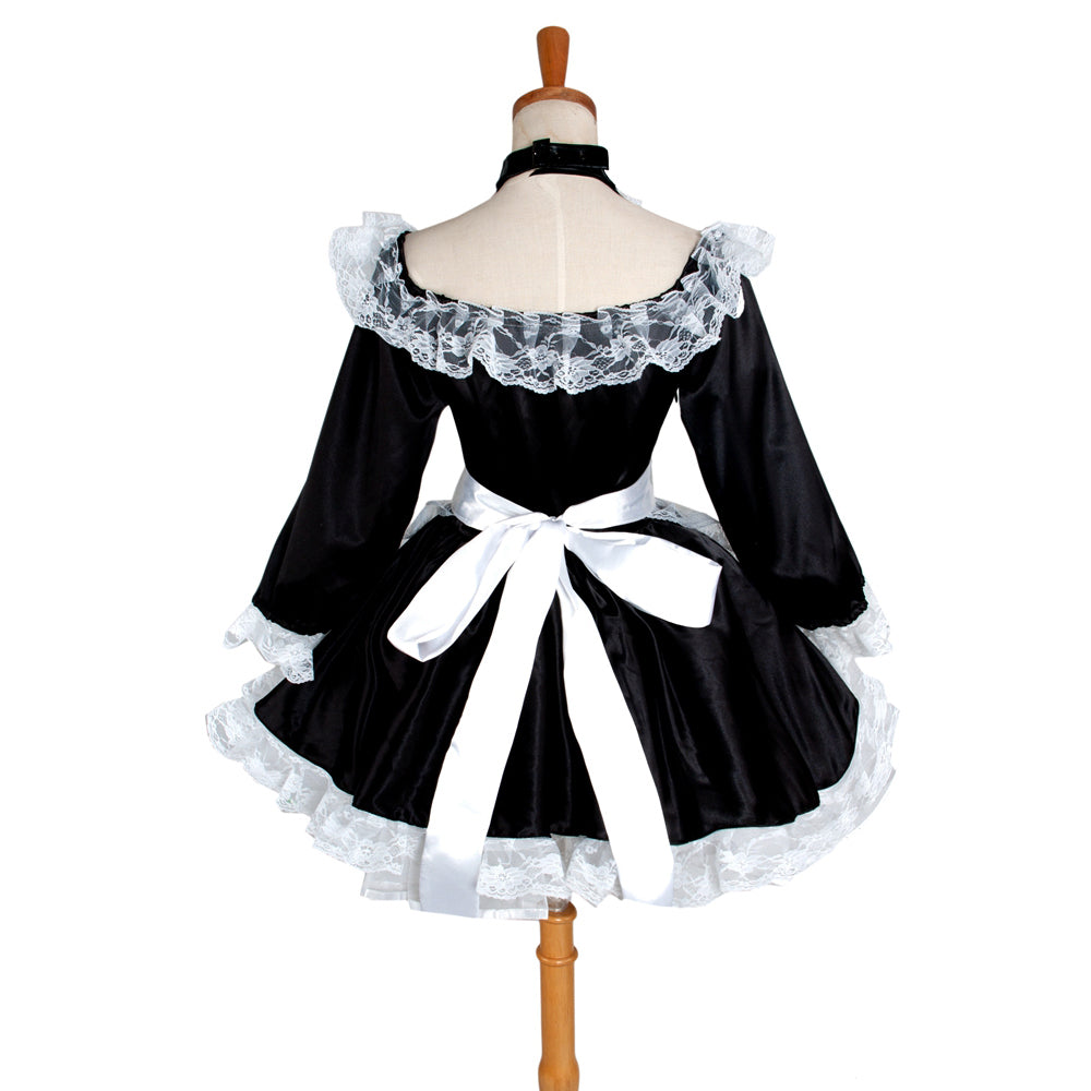black satin dress G1234