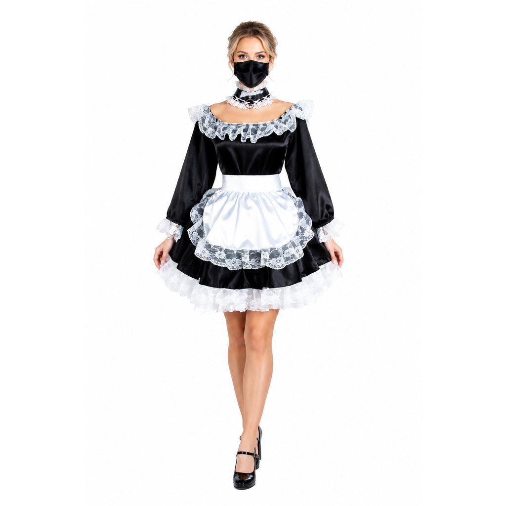 black satin dress G1234