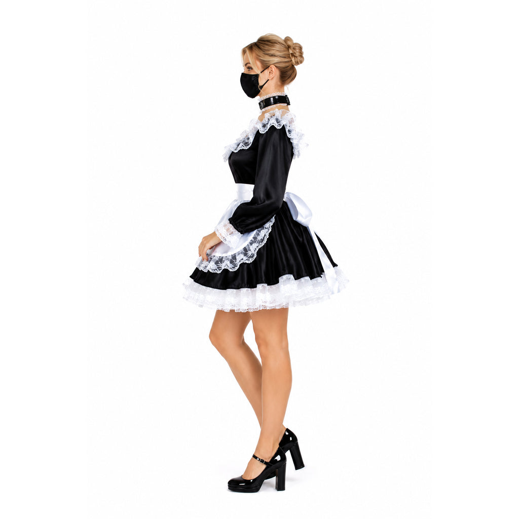 black satin dress G1234