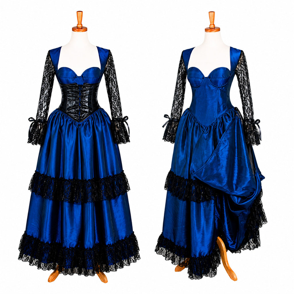 Royal Blue Gothic Corset Dress G1283