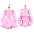 pink thin pvc dress G1337