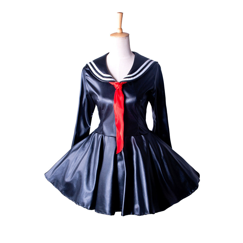 black leather dress G1353
