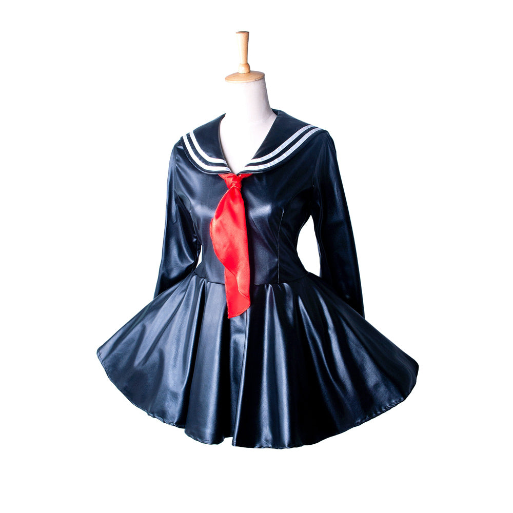 black leather dress G1353