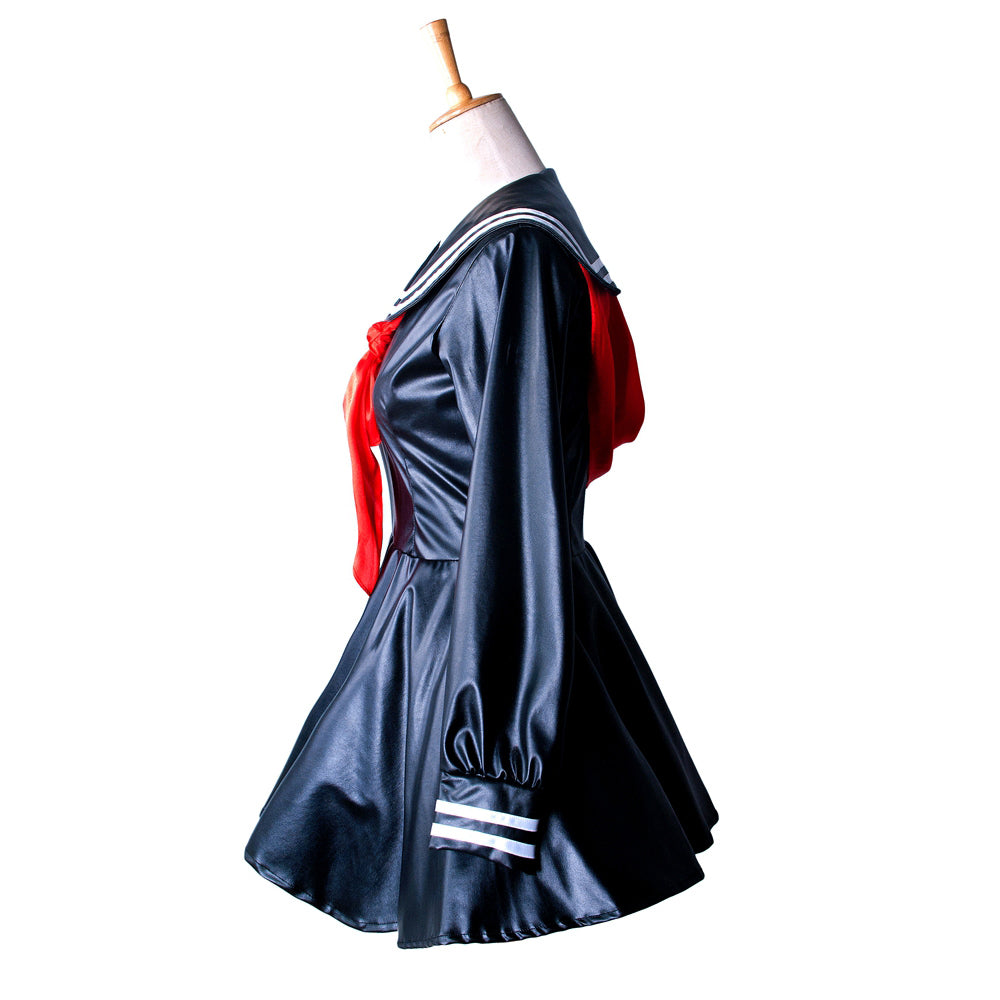 black leather dress G1353