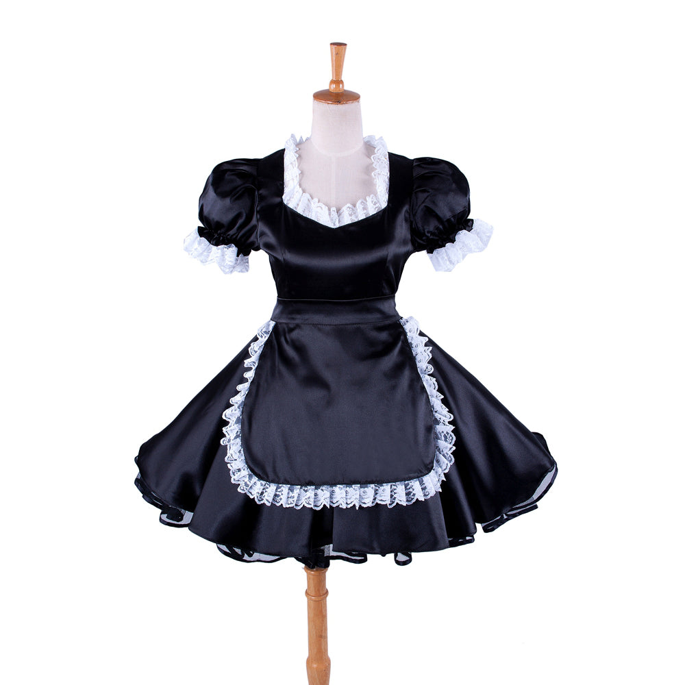 black satin dress G1359