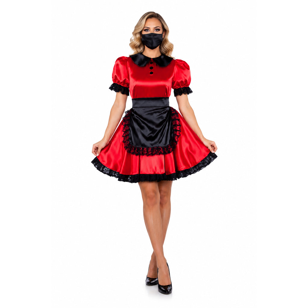 red satin dress G1362