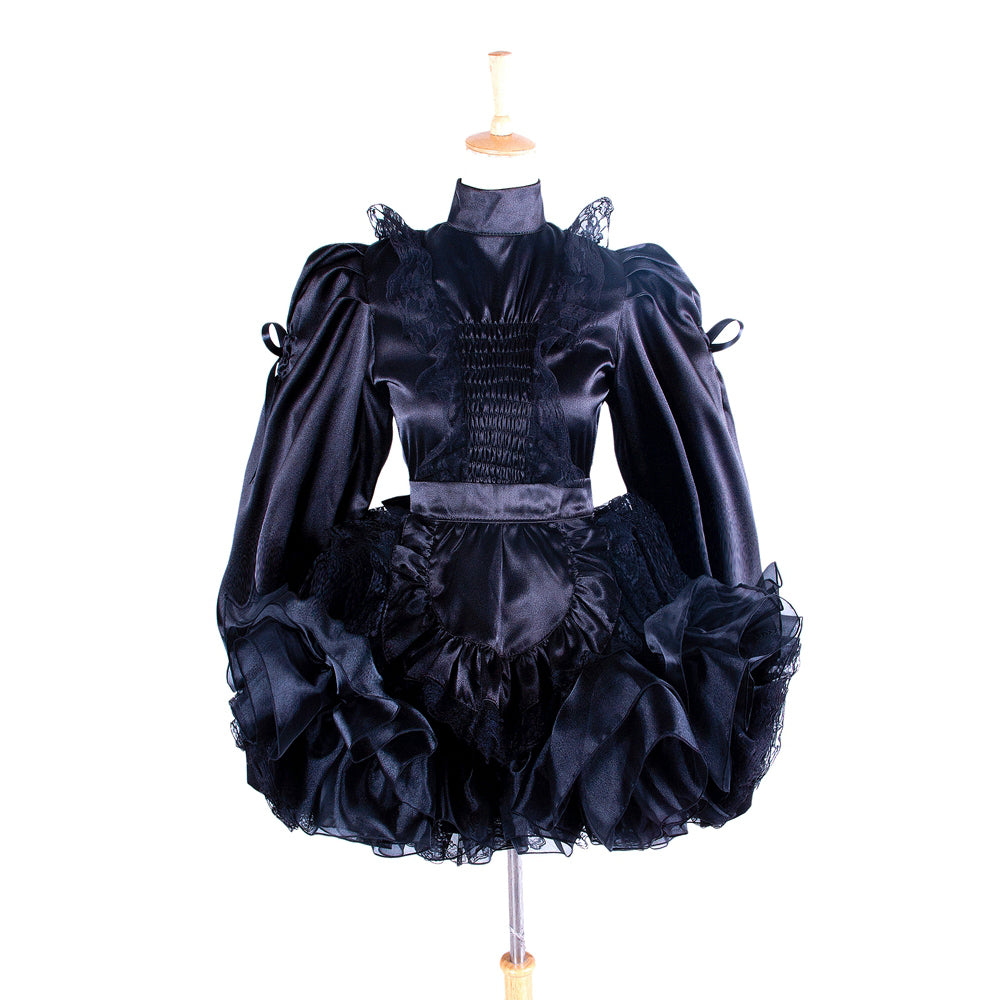 black satin dress G1363