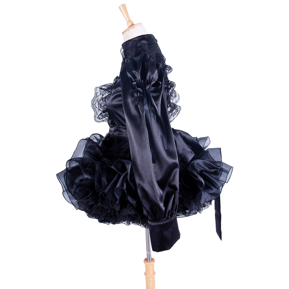 black satin dress G1363
