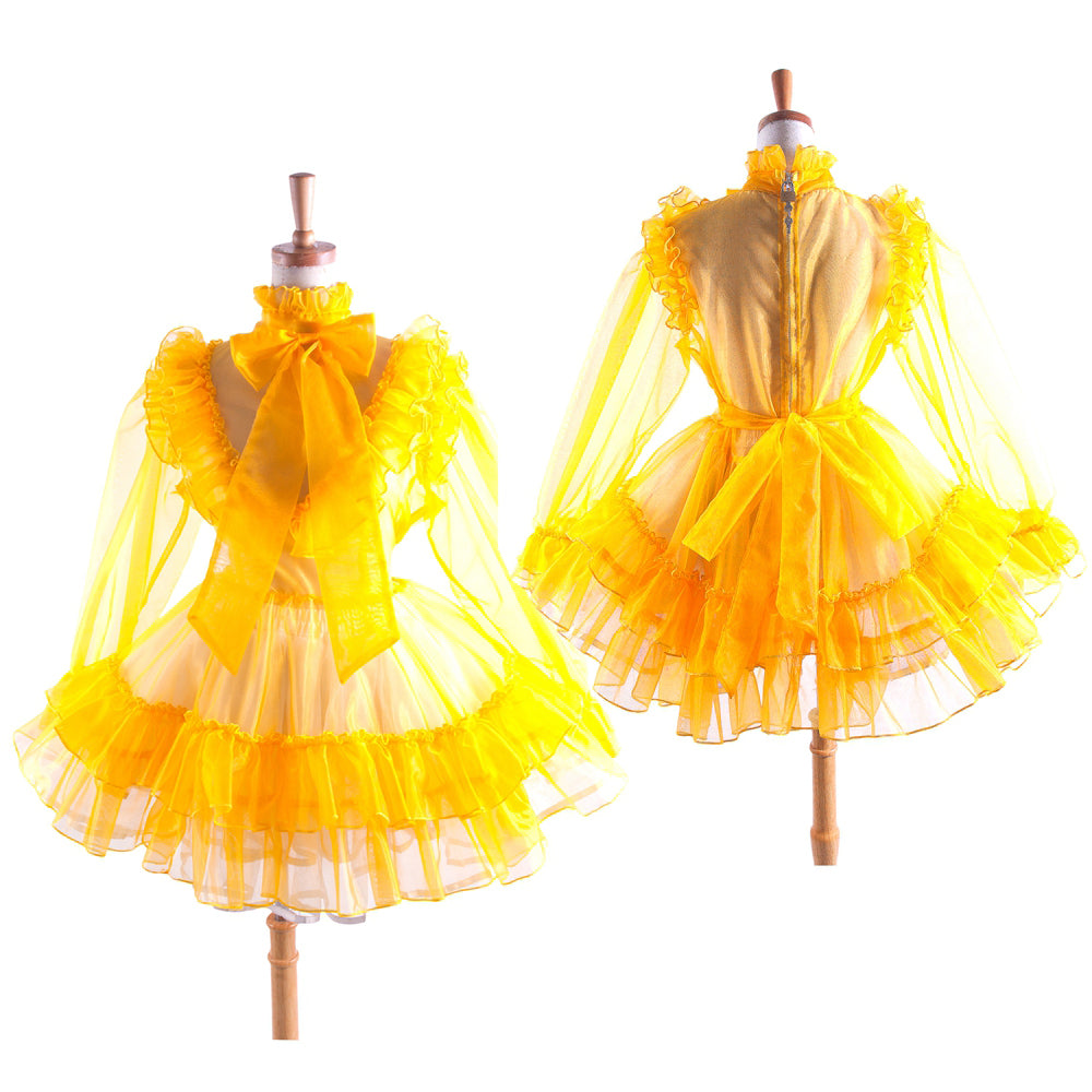yellow organza dress G1367