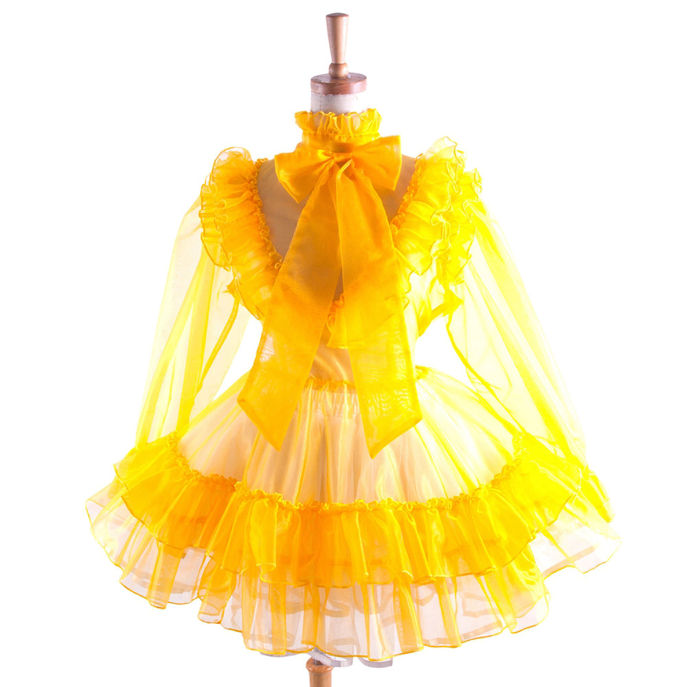 yellow organza dress G1367