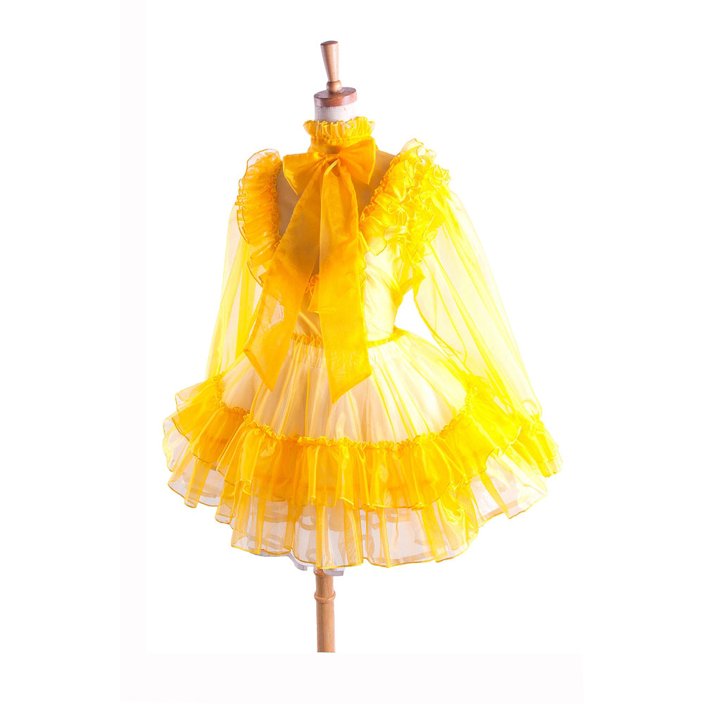 yellow organza dress G1367