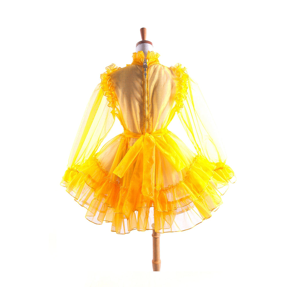 yellow organza dress G1367