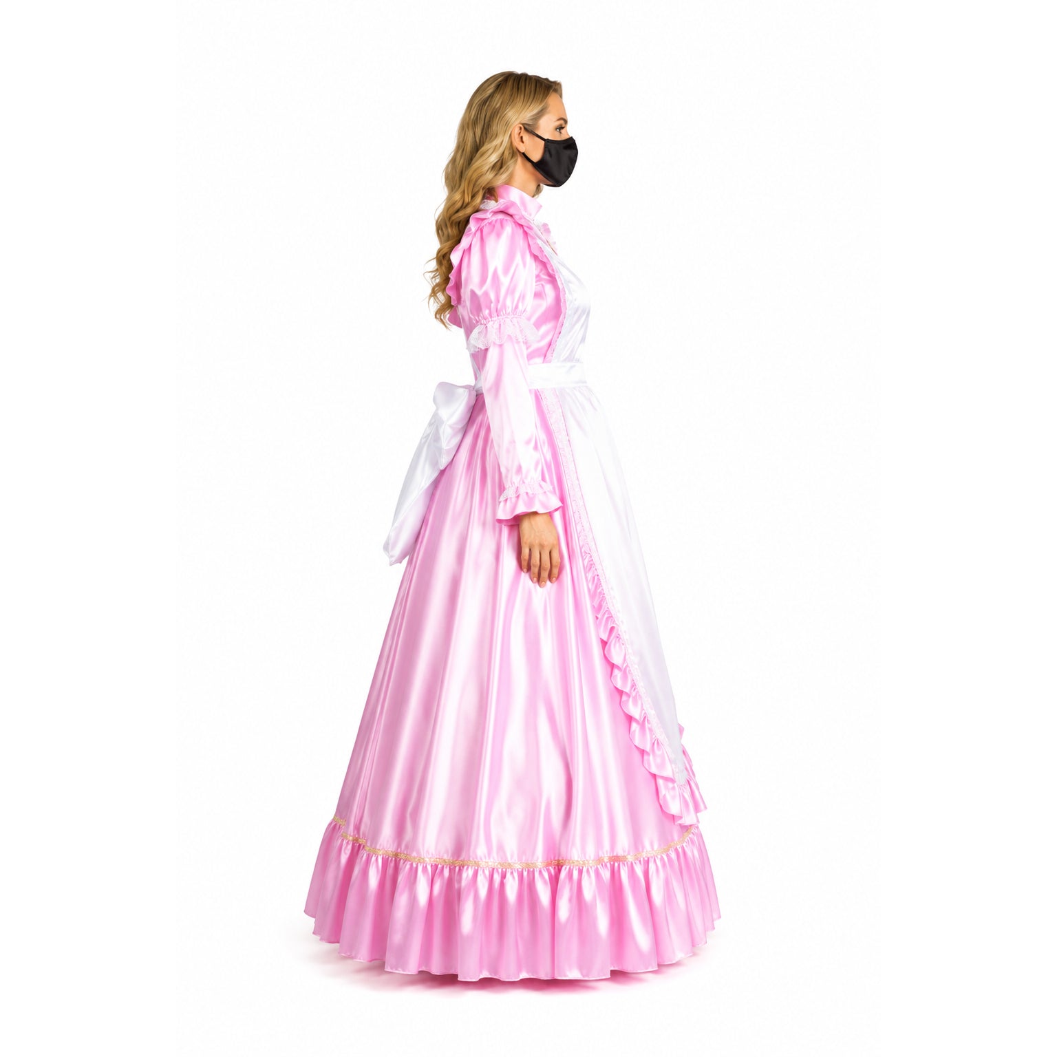 pink satin dress G1406