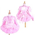 pink satin dress G1407