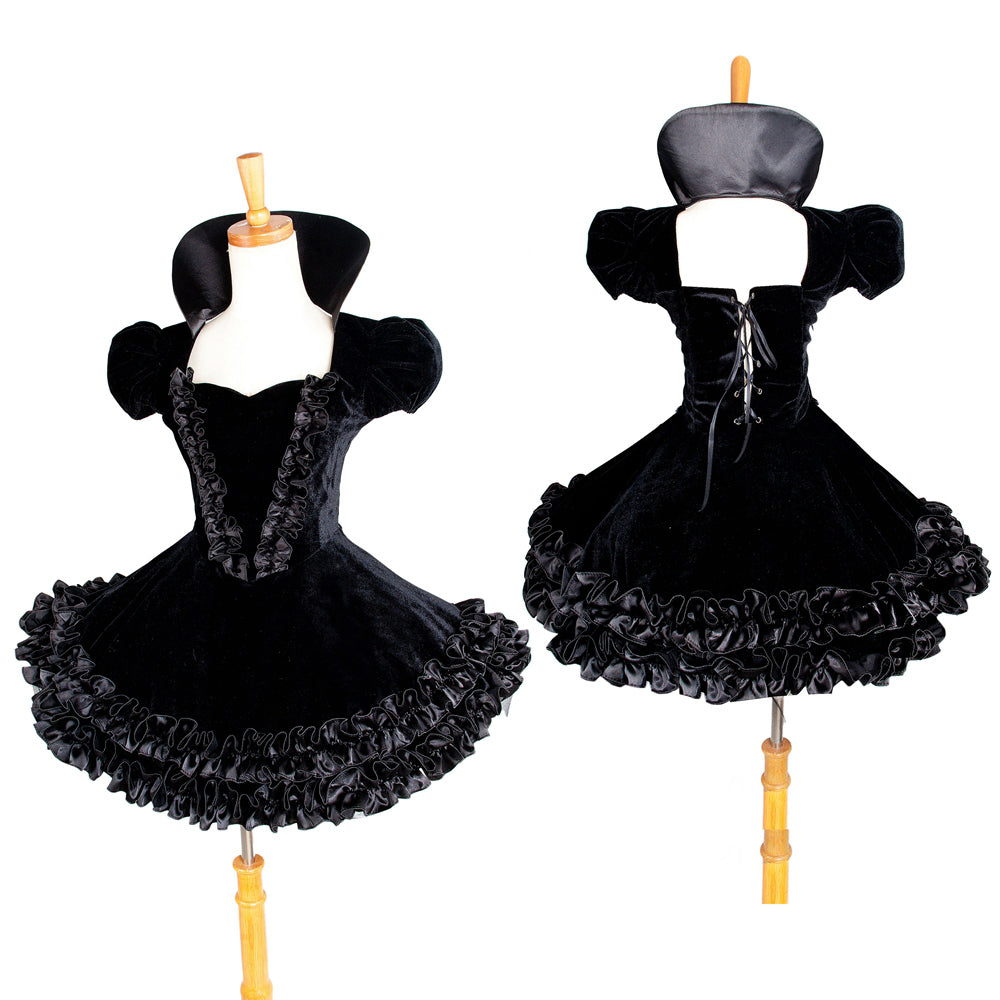 black velvet dress G1433