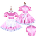 pink satin dress G1478