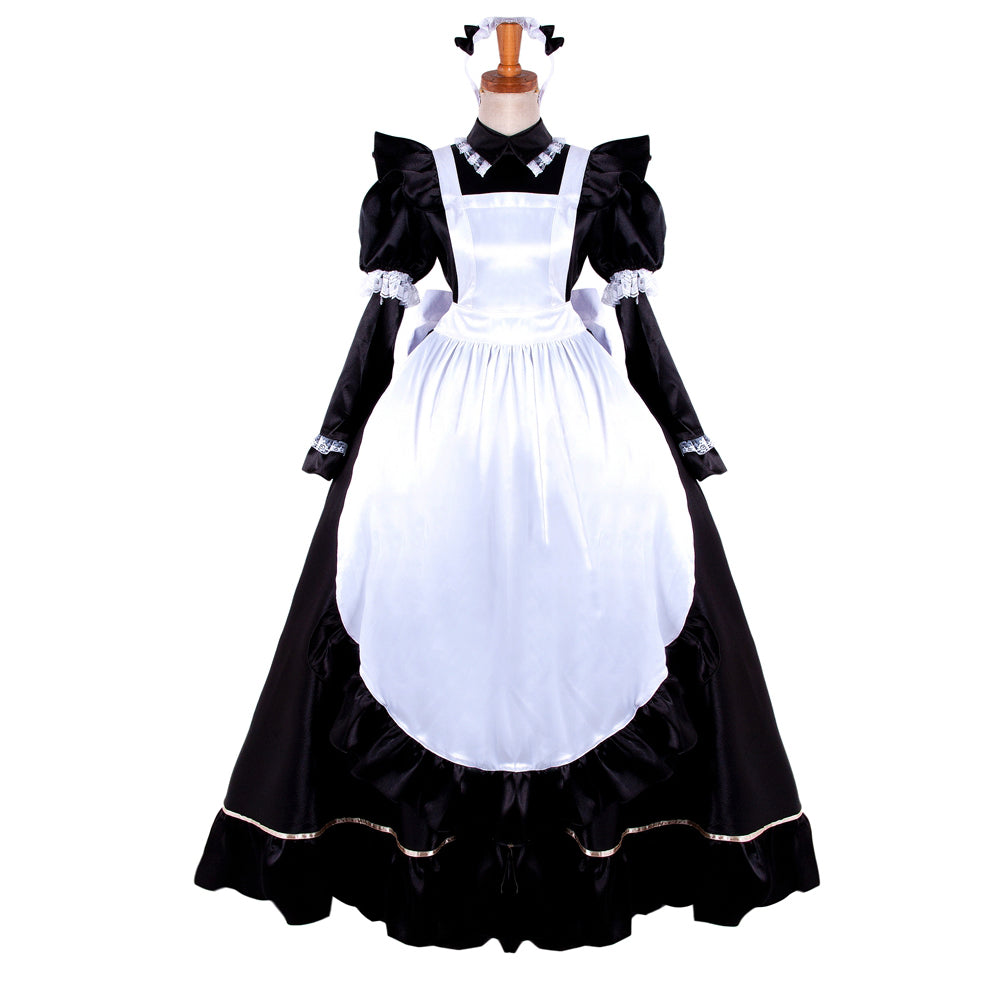 black satin dress G1482