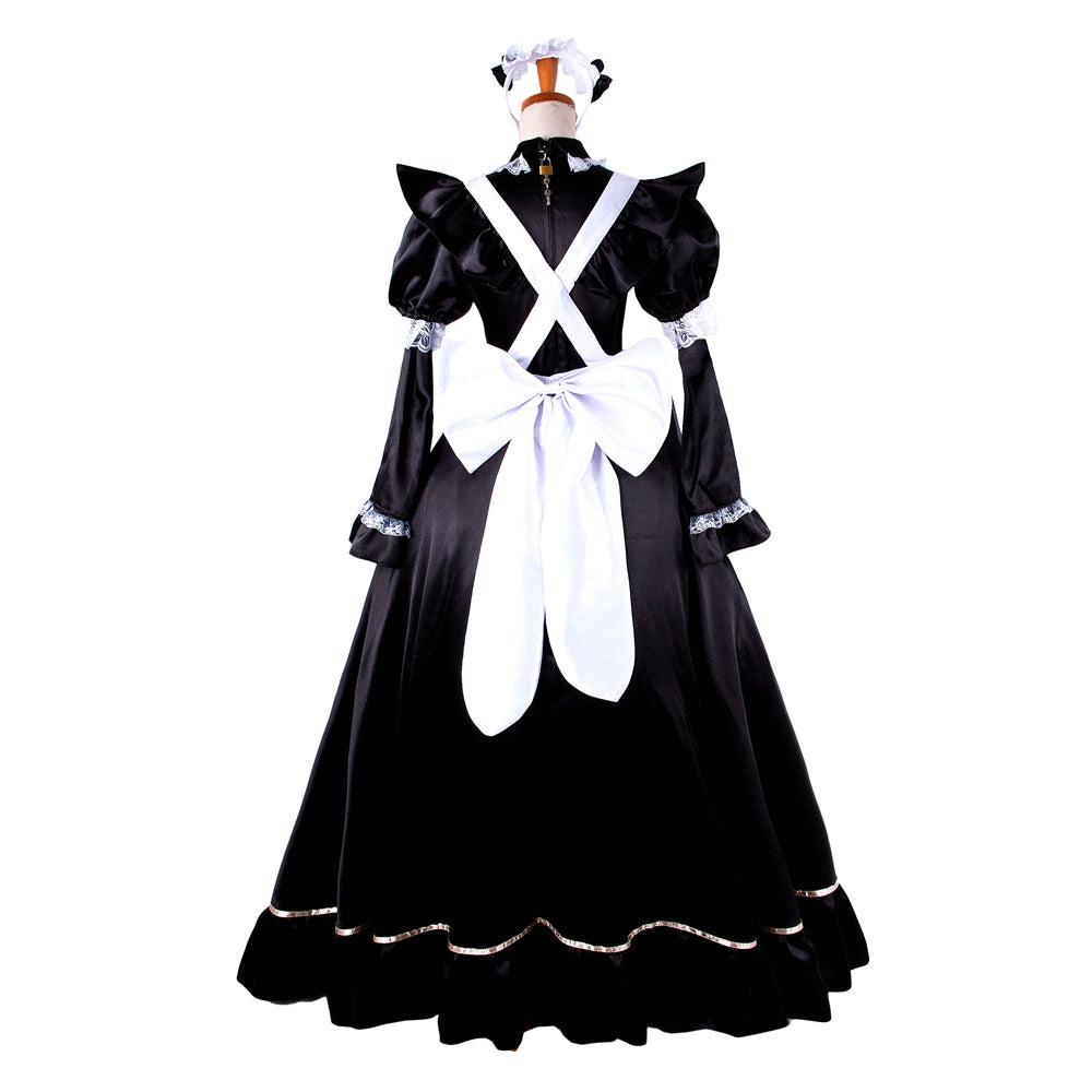 black satin dress G1482