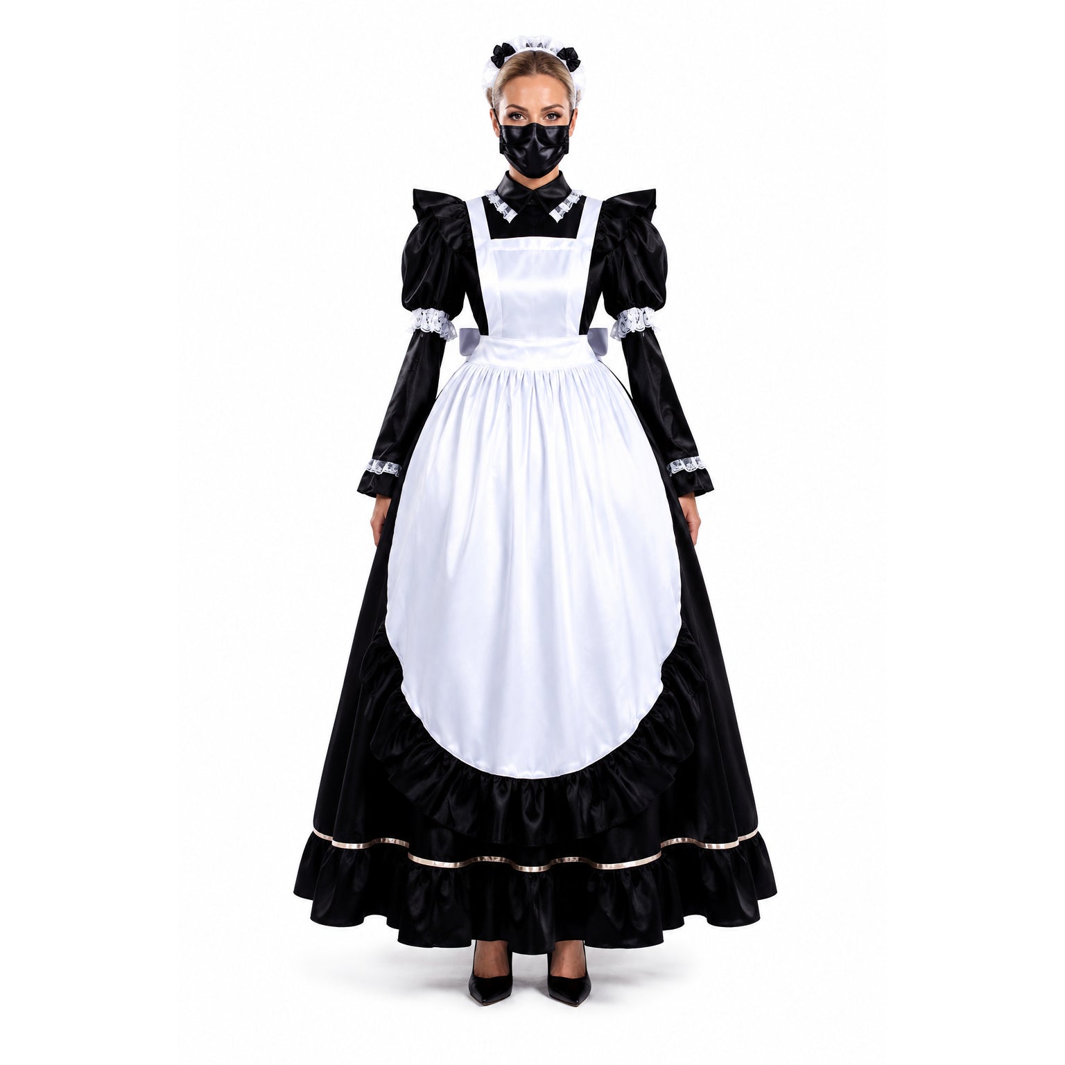 black satin dress G1482