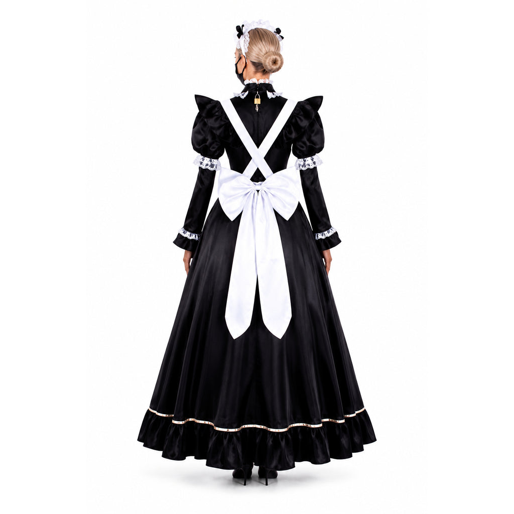 black satin dress G1482