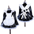 black heavy pvc dress G1486