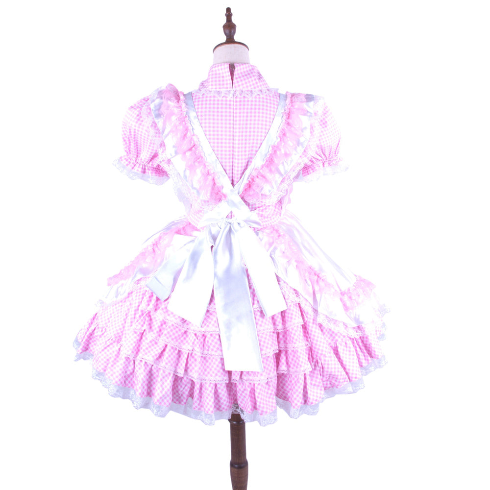 pink cotton dress G1490