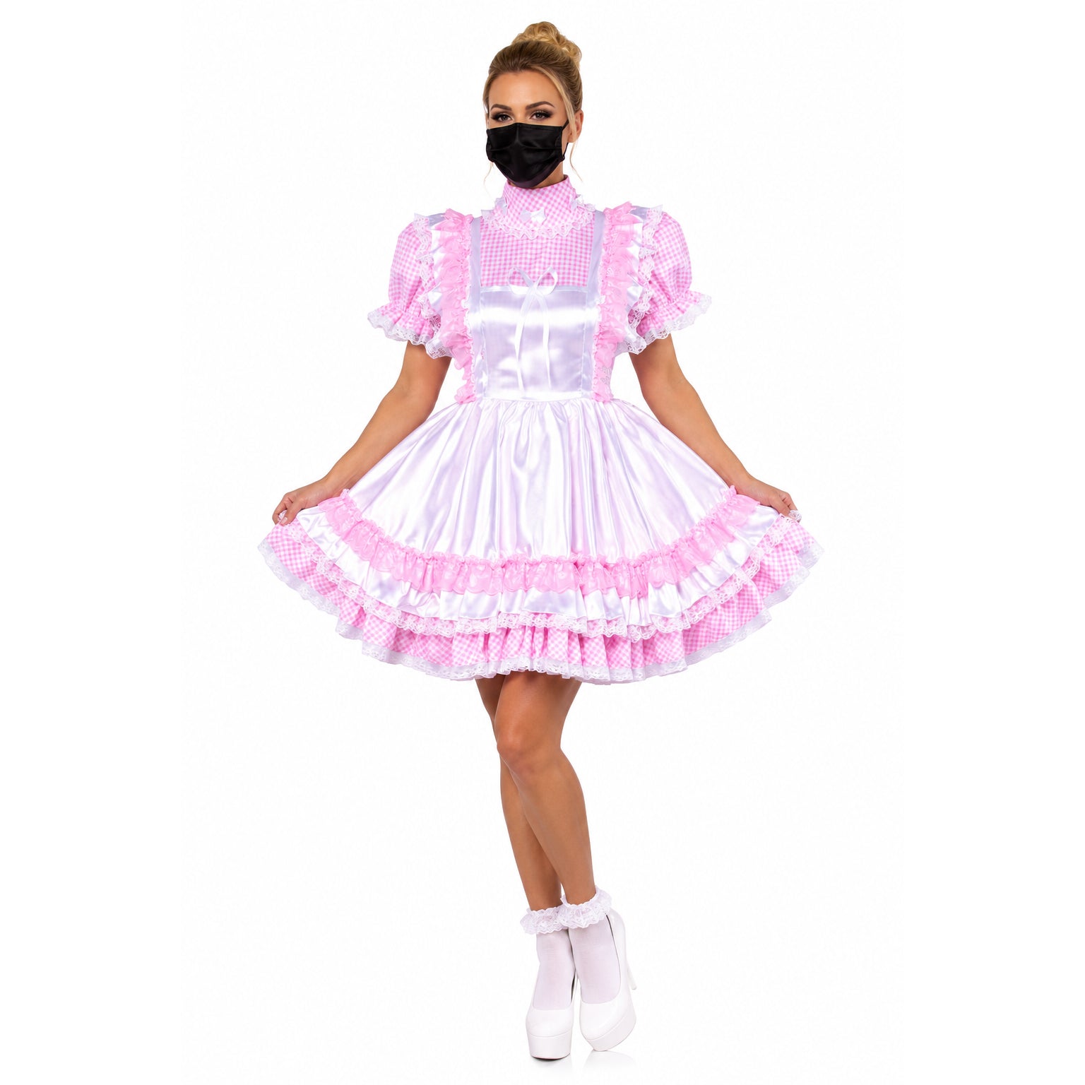 pink cotton dress G1490