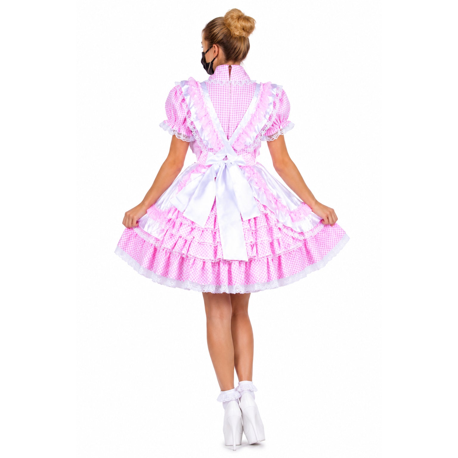 pink cotton dress G1490