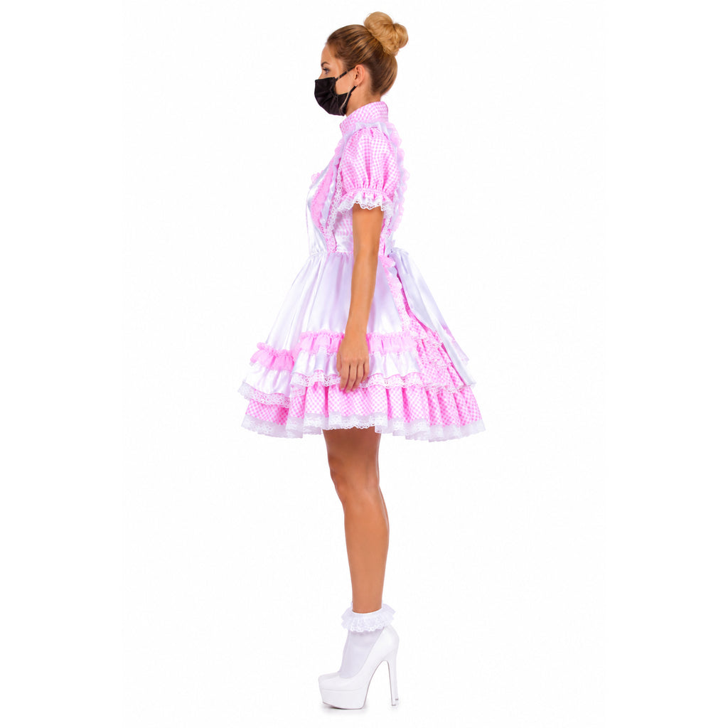 pink cotton dress G1490